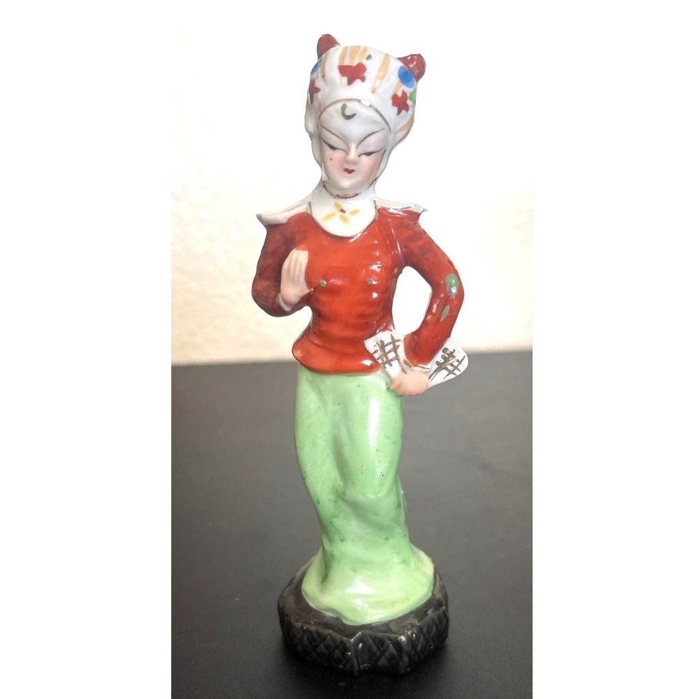 VTG Made in‎ Occupied Japan Porcelain Woman Figurine Hand Painted 7 inch